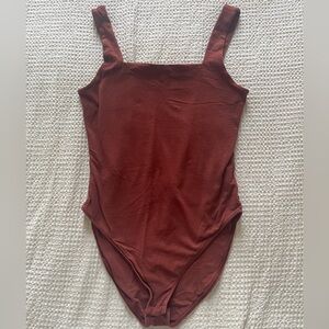 Old Navy Double Lined Brick Red Body Suite Size S